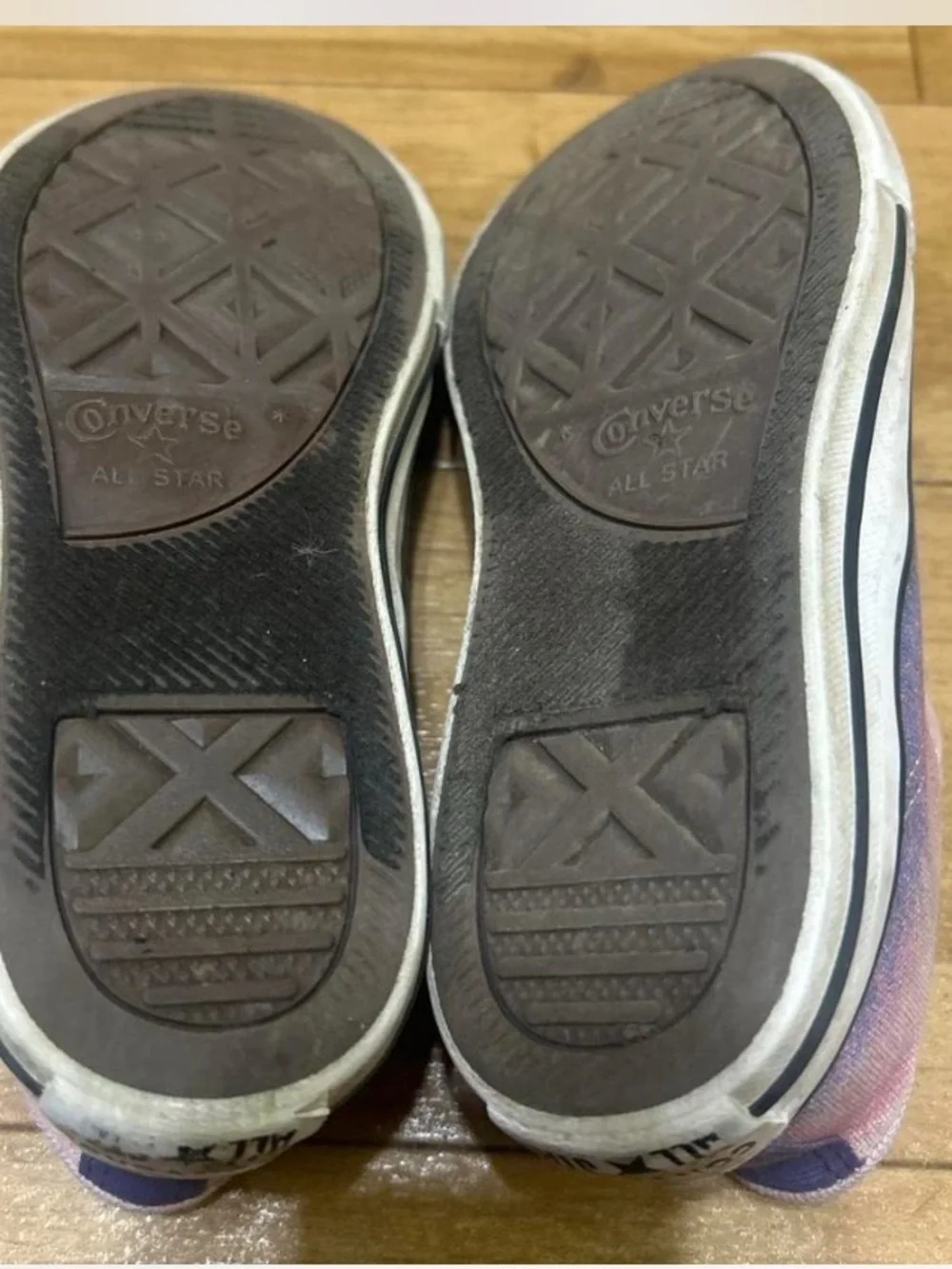 Converse Kids' Pink Ombre Low Top Jeans Sneakers size 13